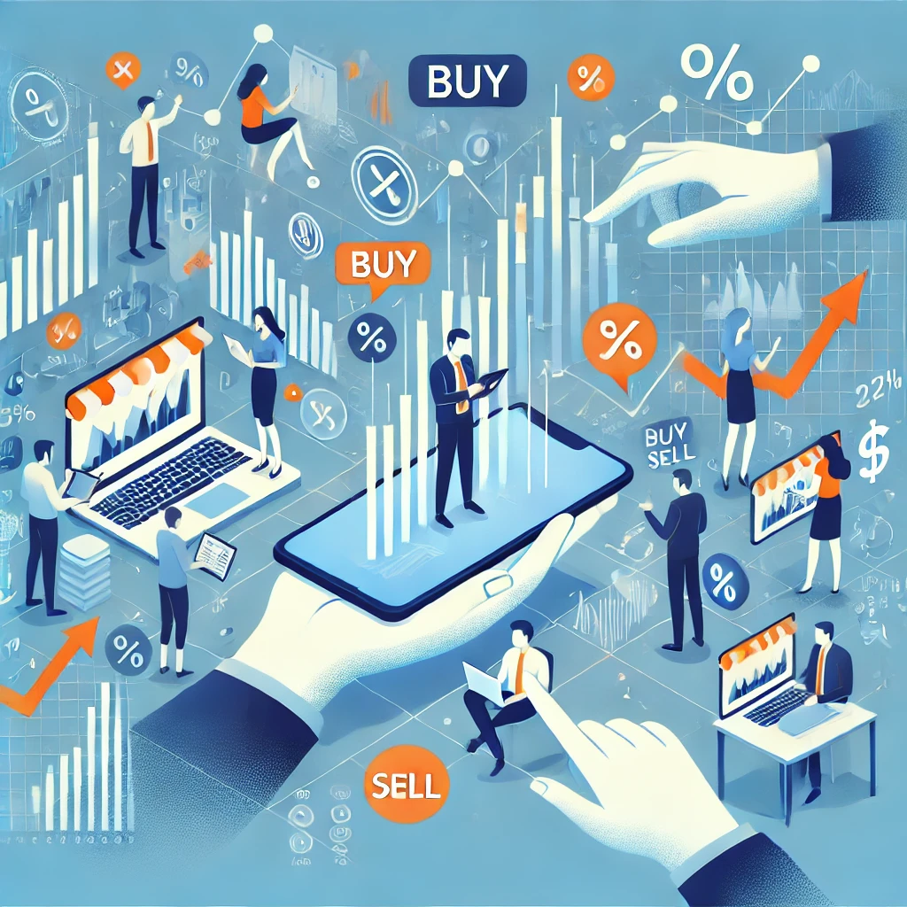 Buying and selling shares in the stock market